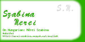 szabina merei business card